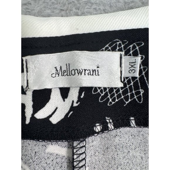 Mellowrani Little Monster Long Sleeve Dress Black & White Cotton Blend Letters - Picture 4 of 12